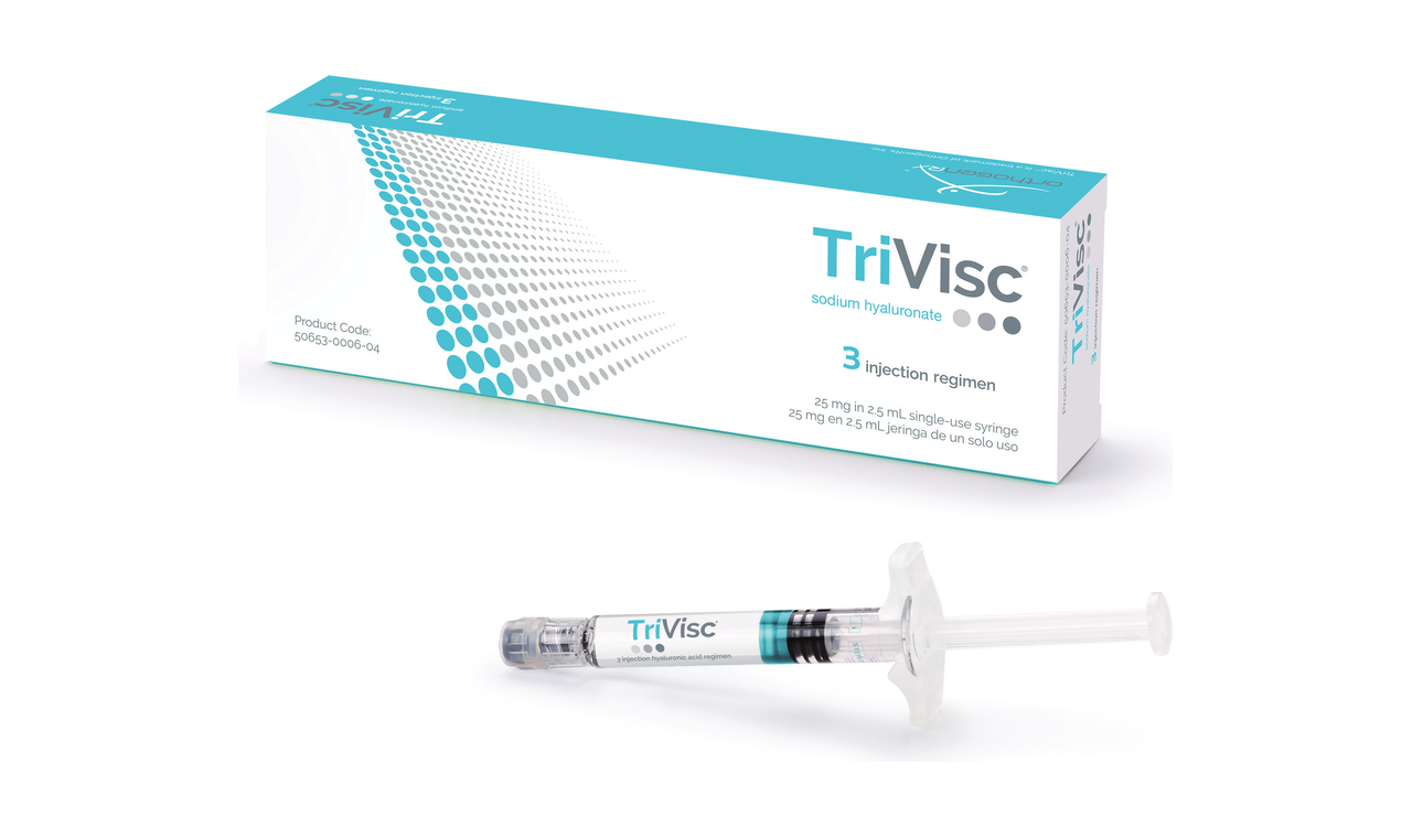 TriVisc sodium hyaluronate box and syringe